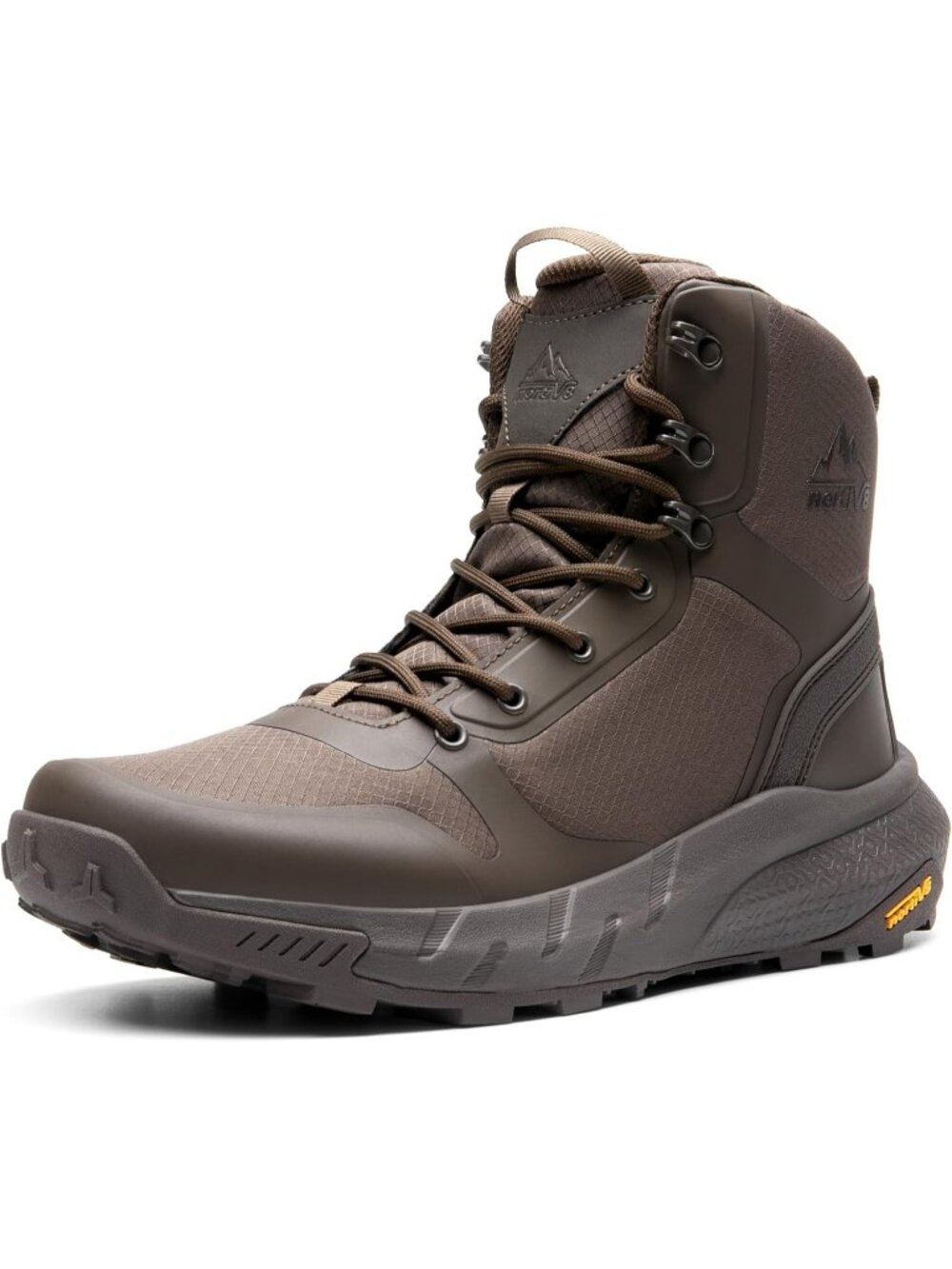 Men's 01-Brown Nylon Tactical Military Boots Side Zipper Work Combat Shoes